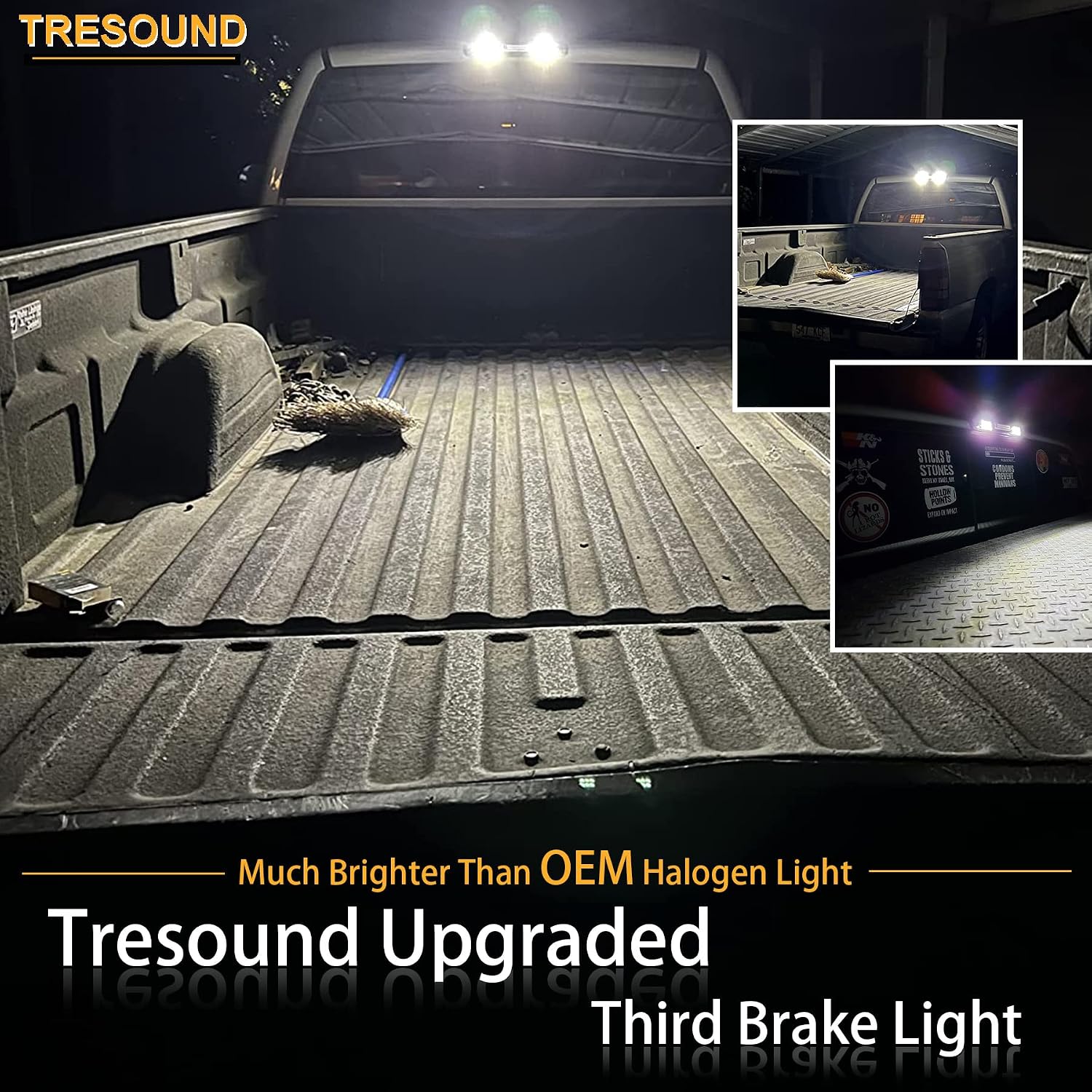 Tresound LED Third 3rd Brake Light for 2007-2013 Chevy Silverado GMC Sierra 1500 2500 3500 HD Classic, Rear Cargo Lamp High Mount Stop light