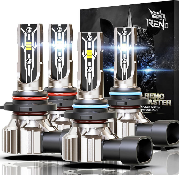 RENO 9005 9006 Bulb Combo, 9005 9006 Fog Lights Bulb, 9006 9005 Light Bulbs (4 PCS)