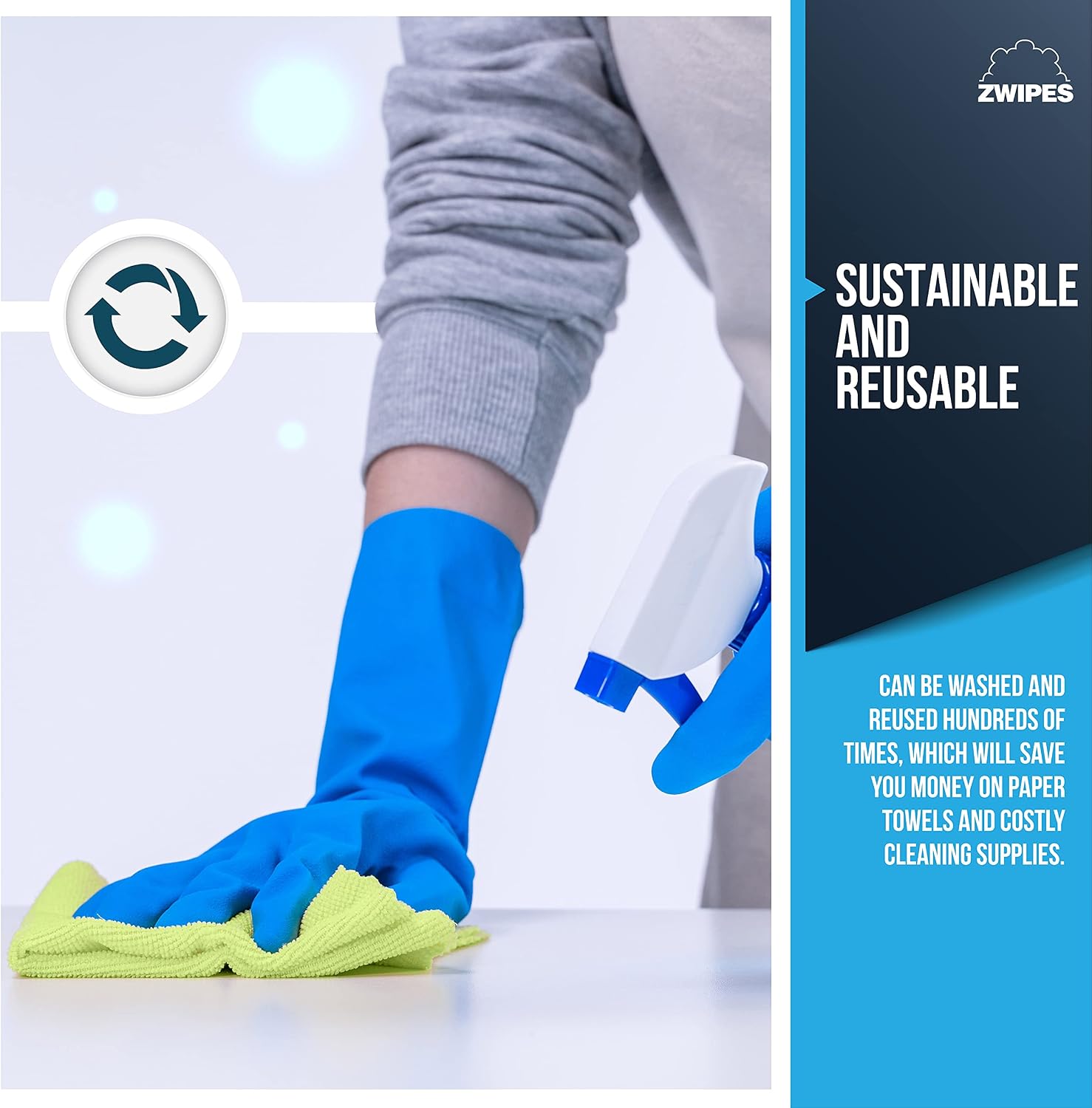 Zwipes Microfiber Cleaning Cloths, 48 Pack