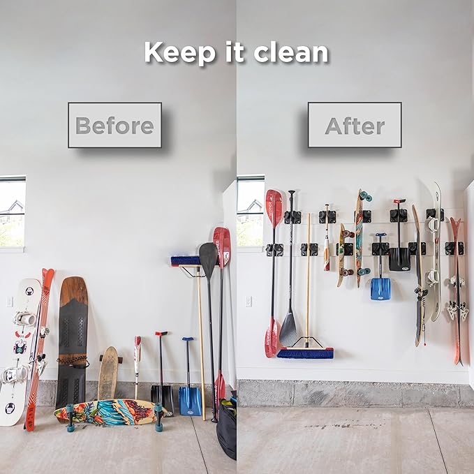 Ultimate Wall Storage Rack for Skis and Snowboards | Damage-Free Storage | Fits - Image 3