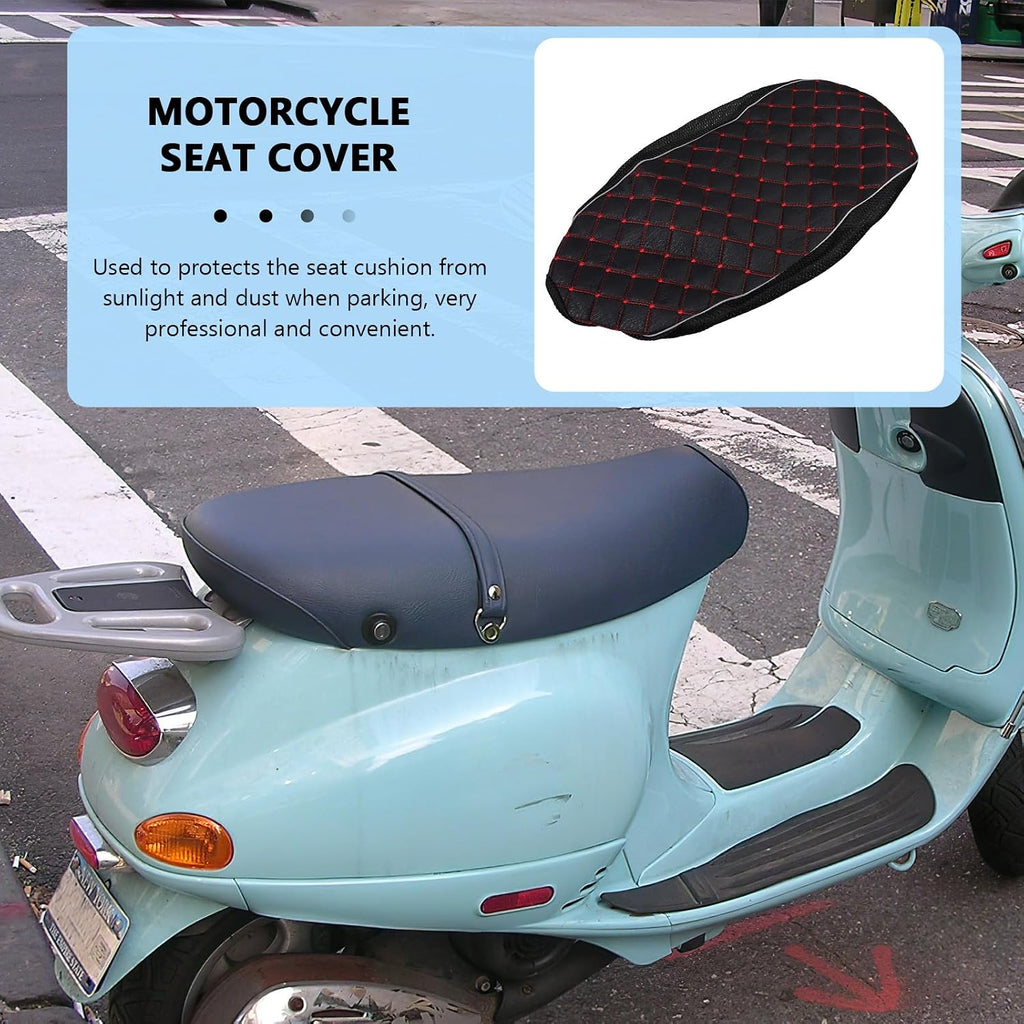 Motorcycle Scooter Moped Seat Cover Cushion Large Red Mesh Fabric Anti-Slip Breathable Protector Universal Four Seasons Seat Pad Random Color