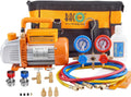 bacoeng 3.6cfm 1/4hp ac vacuum pump and gauge, main product view