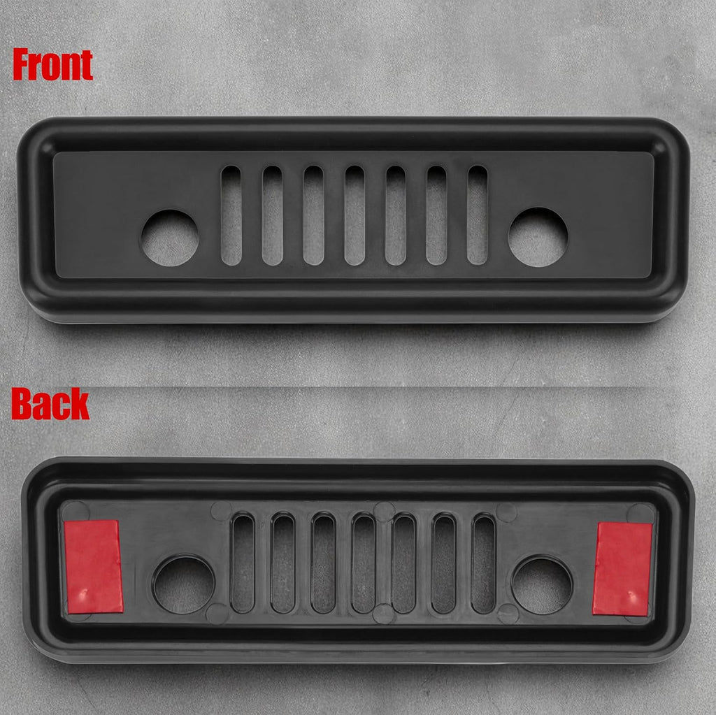 Jeep Rear Third Brake Light Cover Fit for 2007-2017 Wrangler JK JKU, High Centre Third Guard Decoration for Jeep JK Accessories, Dark Smoke Protector Trim High-Mount Grille, Automobile Tail Lamp Black