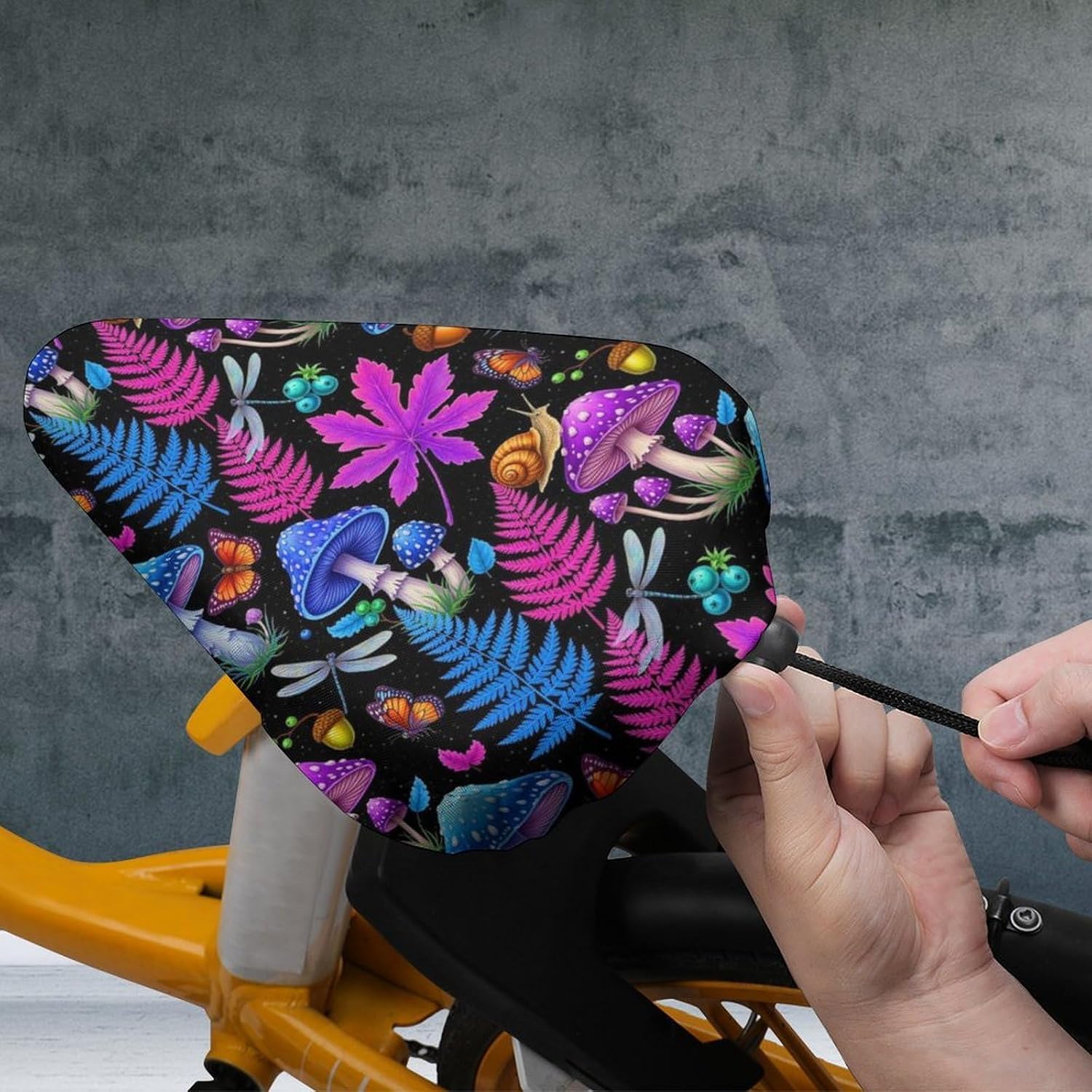 Waterproof Bike Seat Protector with Drawstring, Extra Soft Cover for Stationary Bikes Indoor Cycling
