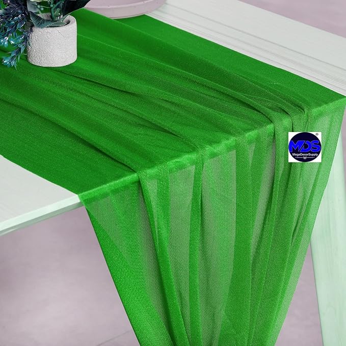 MDS Halloween Chiffon Table Runner - 5 Pack, 29 x 170 Inches, 14ft Each - She...