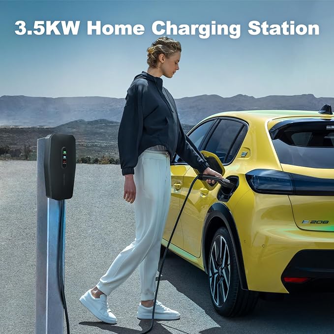 Level 1/2 EV Charger for Tesla 16Amp, Electric Vehicle Portable Charger