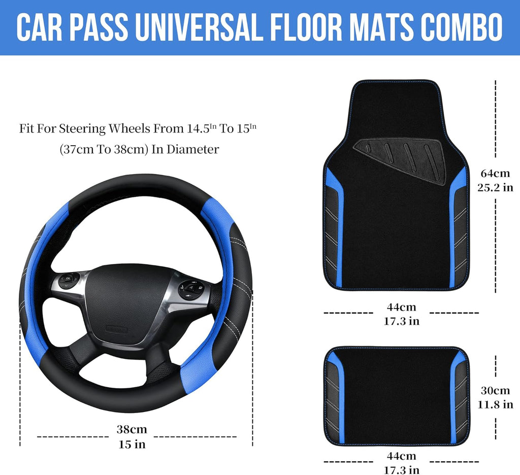 car pass air mesh leather car seat covers showing dimensions