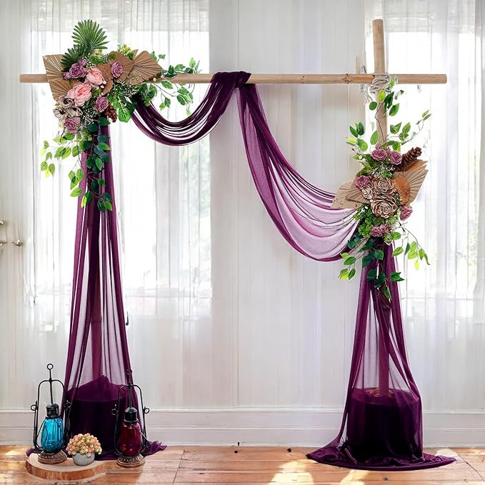 MDS Halloween Chiffon Draping Fabric - 2 Panel, 30" Wide x 50ft Long - S...