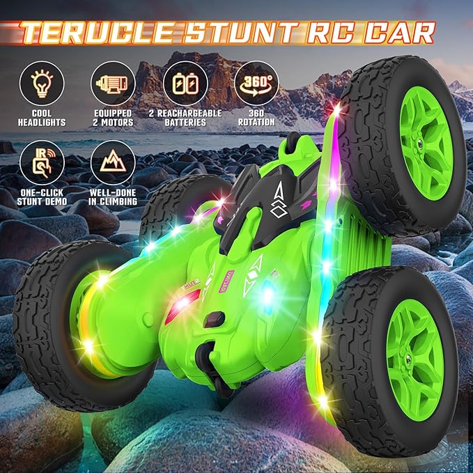 Remote Control Car, Rc Cars Stunt RC Car Toys Upgraded Strip Lights and - Image 3