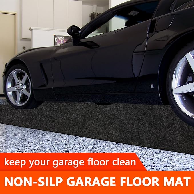 Non-Slip Garage Floor Mat for Under Car, Waterproof Backing, Protects Floor - Image 2