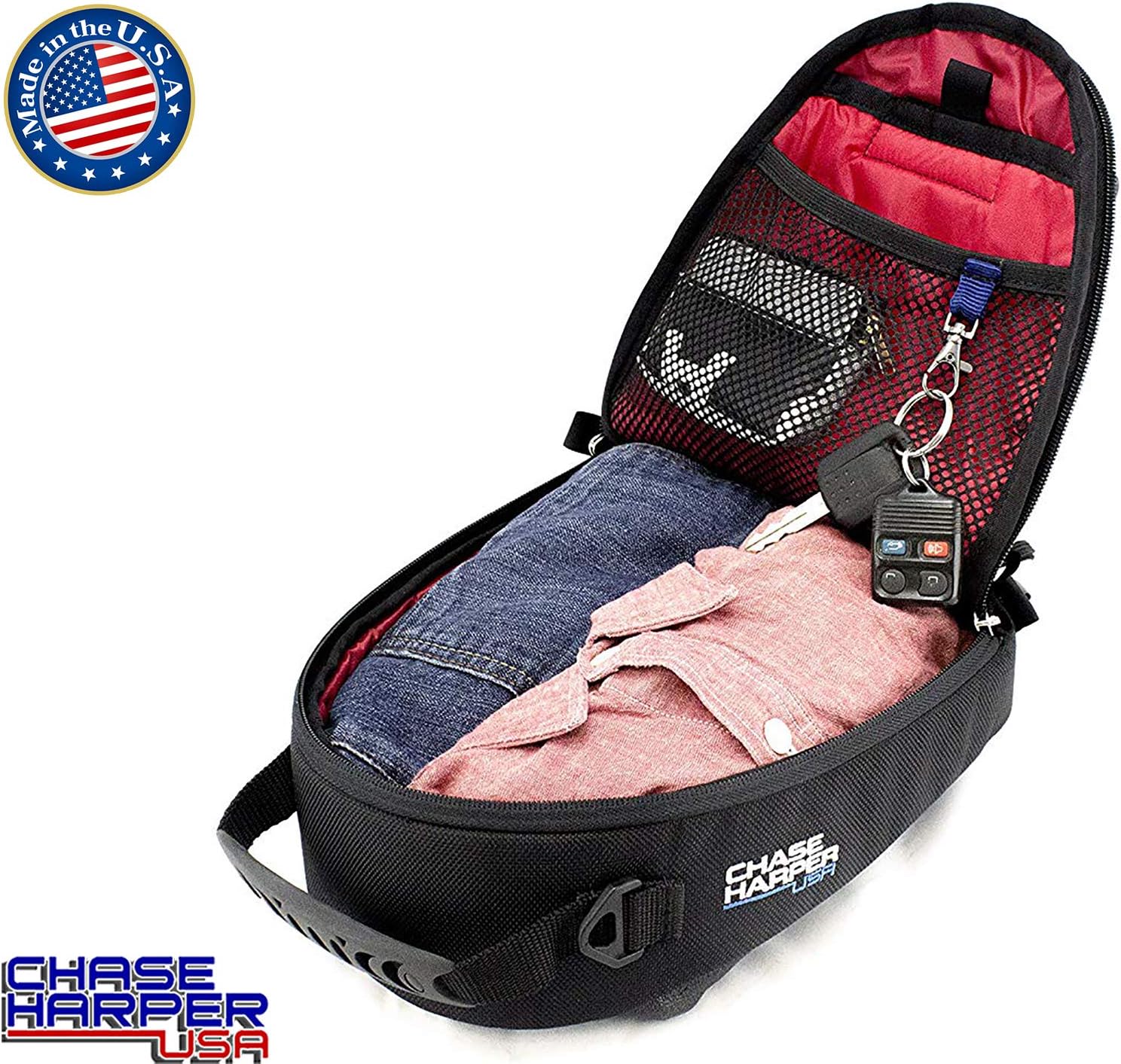 Chase Harper 450 Tail Bag - Water-Resistant, Tear-Resistant, Industrial Grade Ballistic Nylon - Universal Fit Adjustable Strap Mounting System