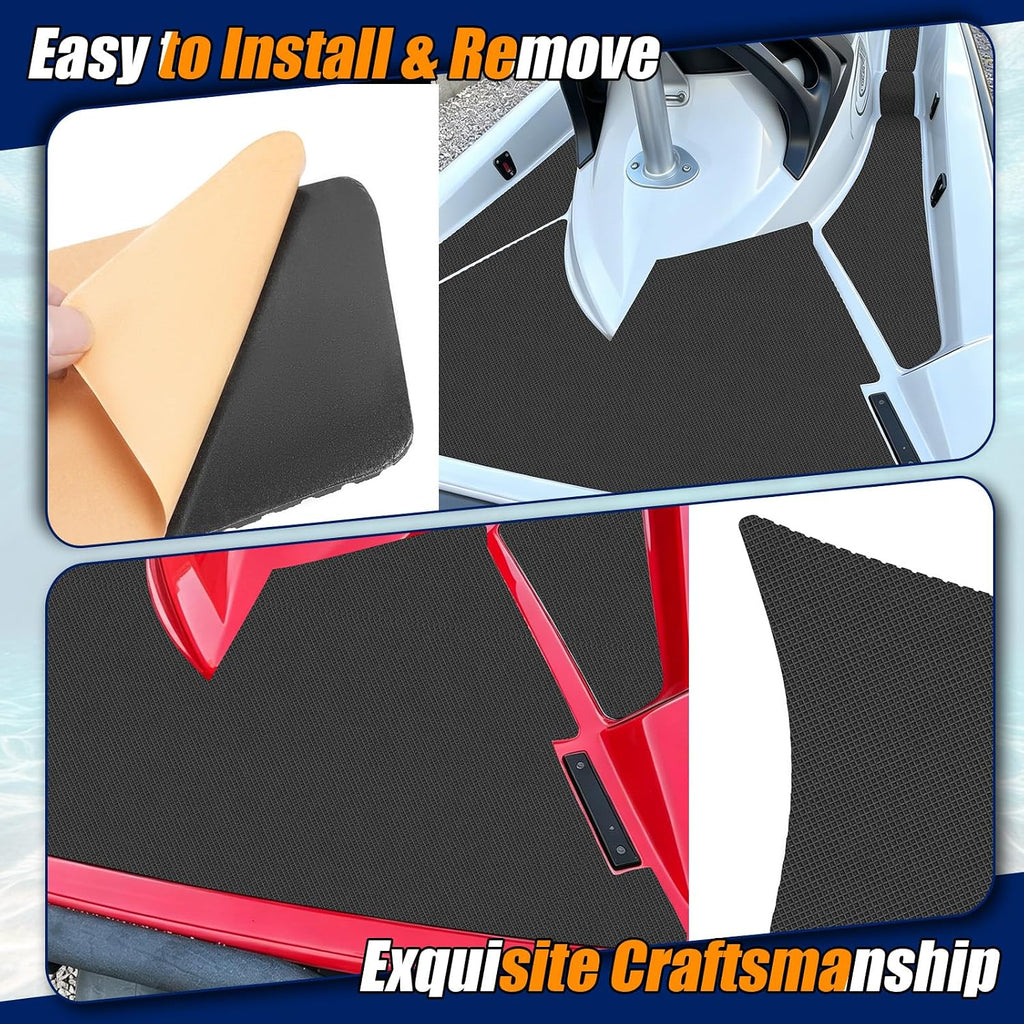 Traction Mats Fit for 2002-2009 SeaDoo GTX/RXT/Wake 4Tec/DI/LTD/SC | Ski-Jet Deck Board Non-slip Carpet Flooring Kit, Custom Fit Motorboat Swim Platform Foam
