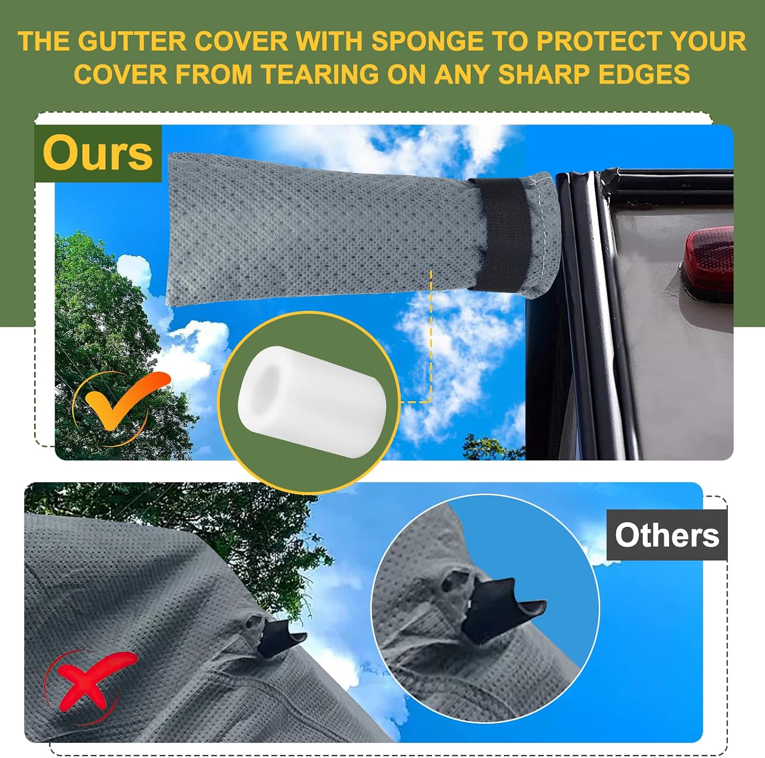 Mofeez Travel Trailer RV Cover, Extra-Thick Upgraded 7 Layers for Camper Cover 24'-27' Windproof Waterproof Rip-Stop RV Covers with Adhesive Repair Patches, 2Pcs Extra Straps & 4 Tire Covers