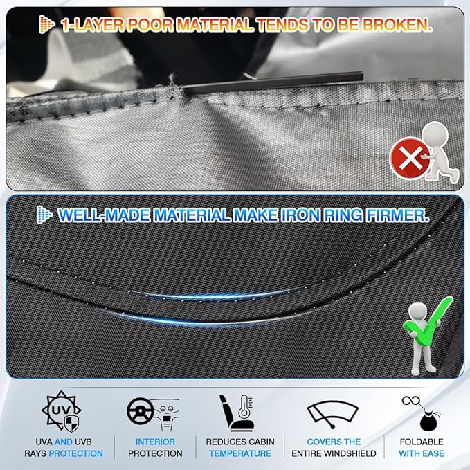 Windshield Sun Shade for Mazda CX-5 2017-2025 2026 CX5 Accessories Thicken - Image 4