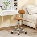 Rolling Stool with Back, Adjustable Tattoo Rolling Chair 19.5’’-26.6’’