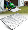 29 x 48 Inch Heavy-Duty Shed Loading Ramp Kit, 2 Pack | Shed Garage Shipping Container Ramps w/ Anti-Slip Punch Plate for Riding Mowers Lawn Tractors Snow Blowers Garden Carts