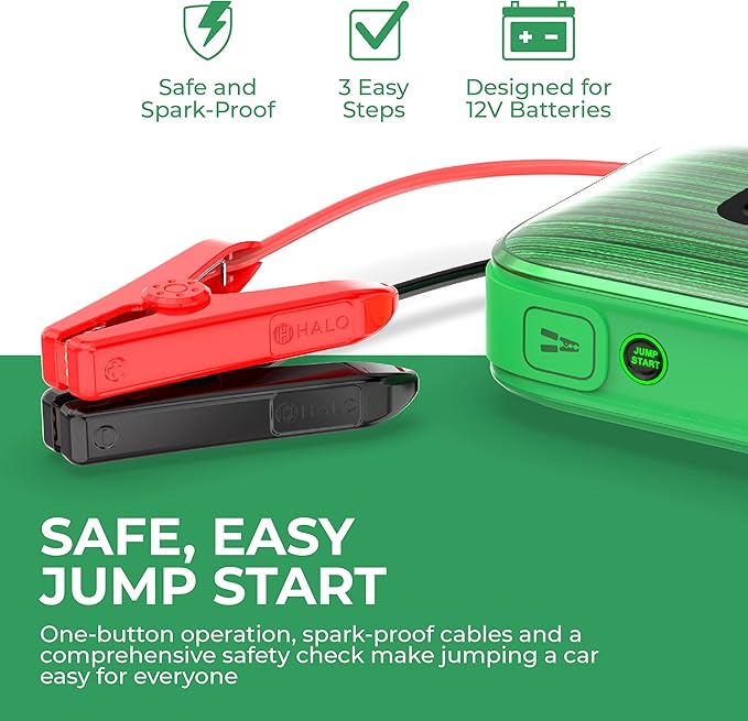 HALO Bolt Ultimate 3 Portable Car Battery Jump Starter | 130 PSI Air Compressor - Image 5