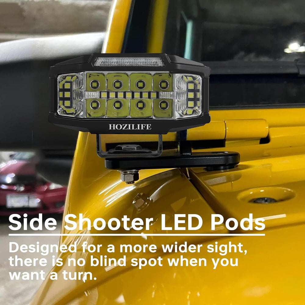 3 Inch LED Pods, 2PCS 40W 12V Flood Spot Ditch Lights Offroad Driving Fog LED...