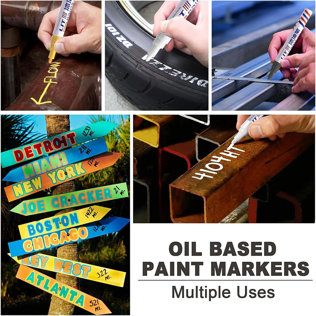 Portable Automotive Touch Paint Pen For Tires Permanent Oil Based Wheel Scratch Repair Pen Car Enthusiasts Repair Marker