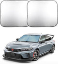 EcoNour 2 Piece Sunshade for Car Windshield | Durable 240T Polyester Car by EcoNour