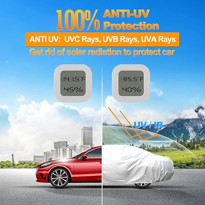 Waterproof Car Cover All Weather Snowproof UV Protection Windproof Outdoor Full - Image 6