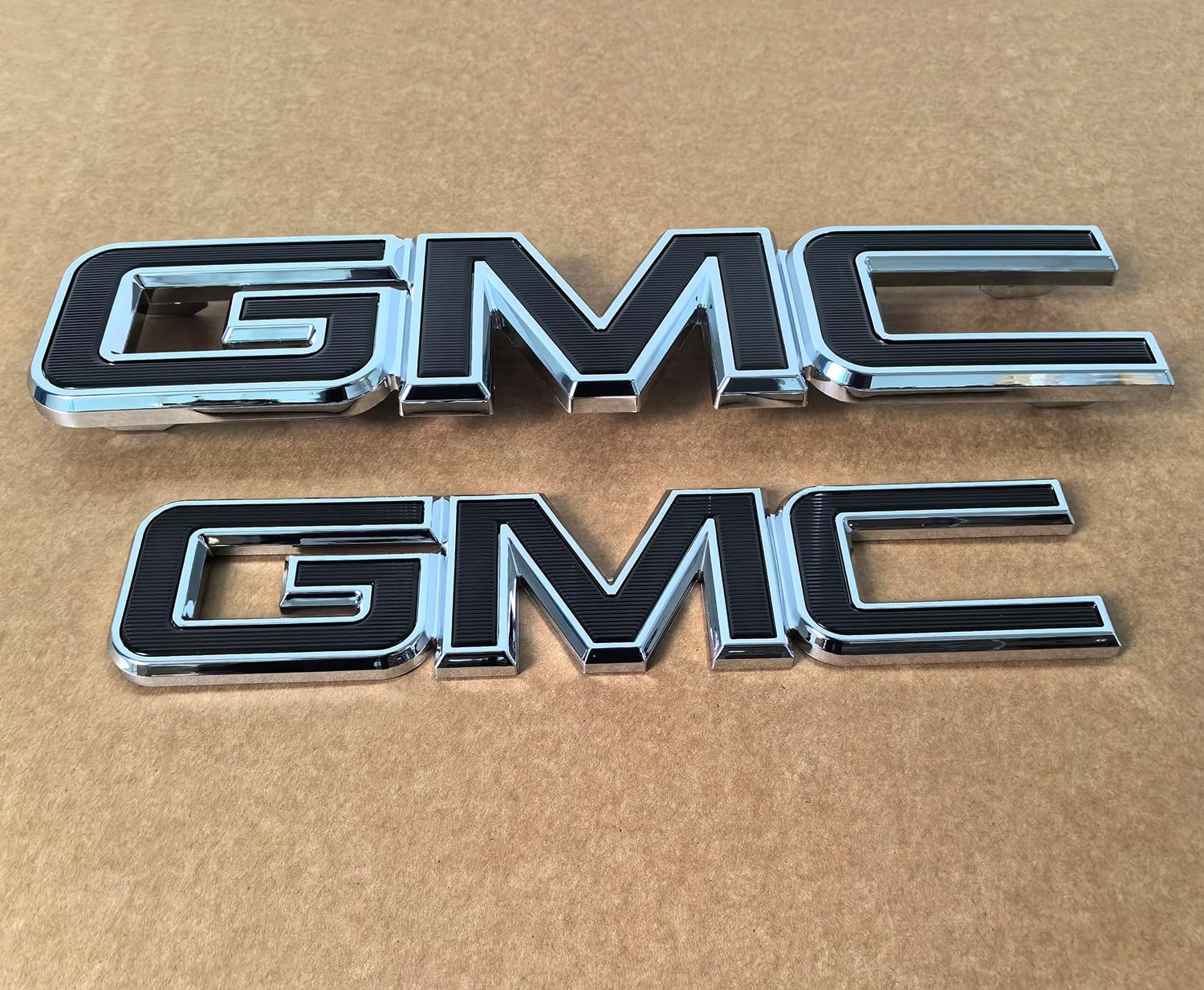 2014-2018 Kit OEM Sierra Front & Rear Emblem 3D Badges Replacement for Sierra 1500 2500HD 3500HD Base Denali SLT SLE 84395038 (Chrome with Black)
