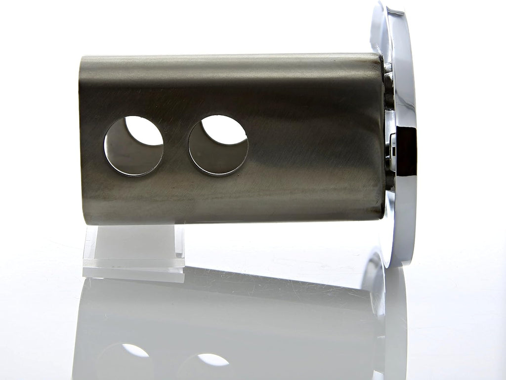 Chevy Silverado 2012-2016 Bowtie Metal Trailer Hitch Cover Plug (2 inch Post) (Silver)