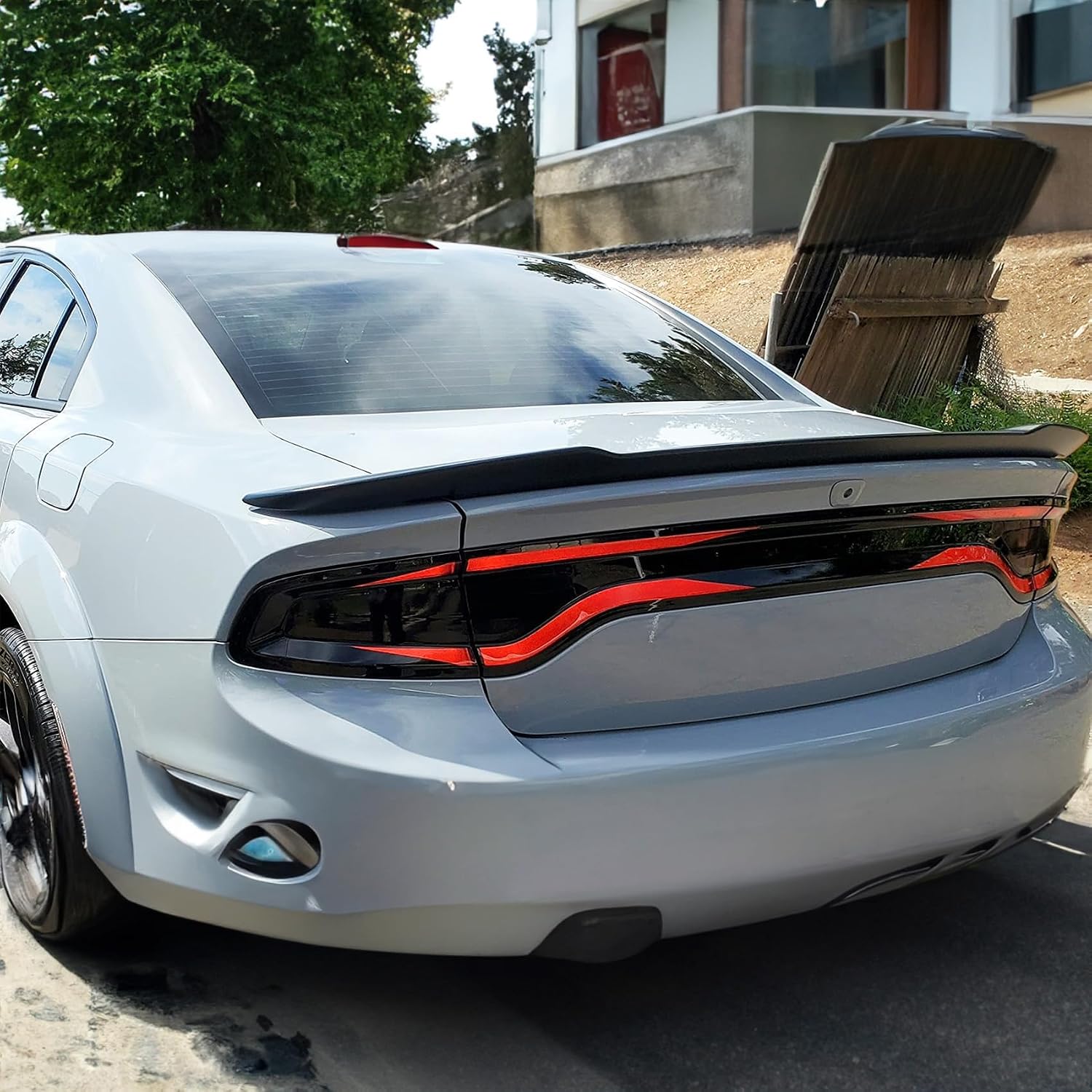 2pcs for Dodge Charger 2015-2023 Tail Light Race Track Bat Vinyl Overlay Decal Cover Gloss Black, for Dodge Charger Exterior Accessories, Compatible with 2015 2016 2017 2018 2019 2020 2021 2022 2023