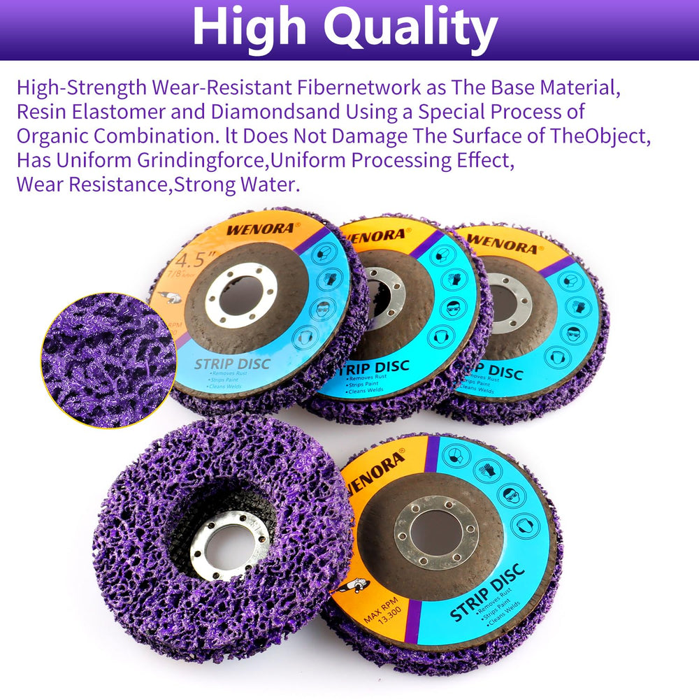 10 Pack Strip Discs Stripping Wheel for Angle Grinder, 4-1/2" x 7/8&quot...