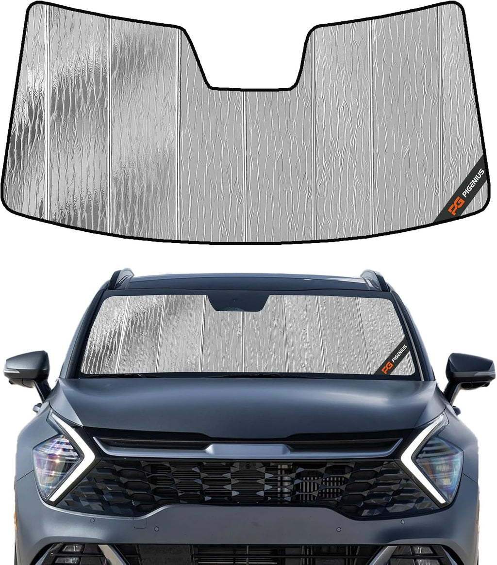 Windshield Sun Shade for Kia EV9 2024-2025, Front Window Sunshade Shield
