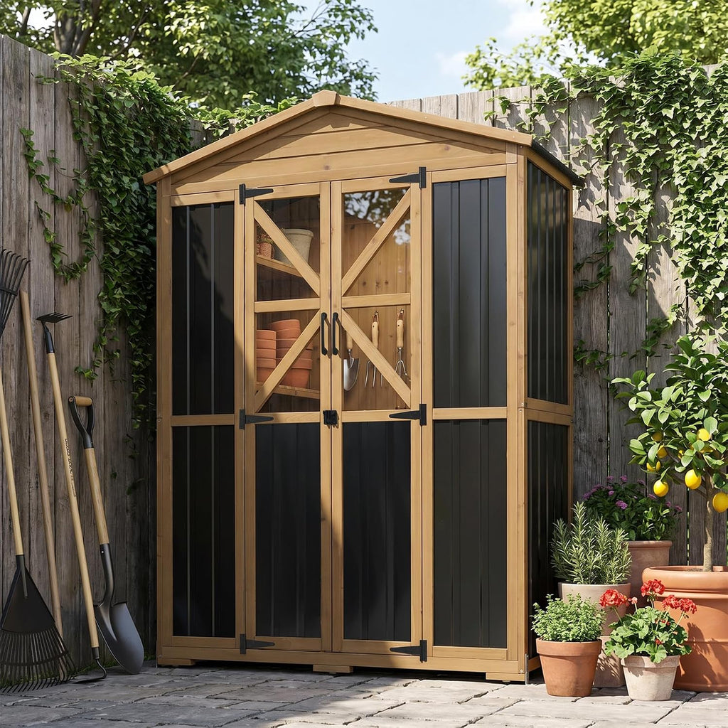 extra large outdoor storage cabinet weatherproof, garden shed, main product view