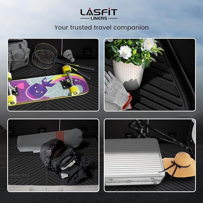 LASFIT Trunk Mat for Jeep Cherokee 2014-2023 All Weather TPE Custom Fit Cargo - Image 3