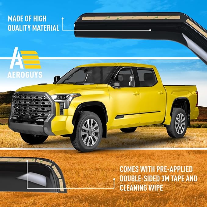 Extra Durable Window Deflectors in-Channel Window Visors Rain Guards Fit - Image 6