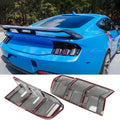 Tail Light Covers Guards Fit for Ford Mustang 2024 2025 2026 GT/EcoBoost/Premium/Dark Horse, Smoked Black Rear Light Protective Cover Guards Trim Set Exterior Accessories