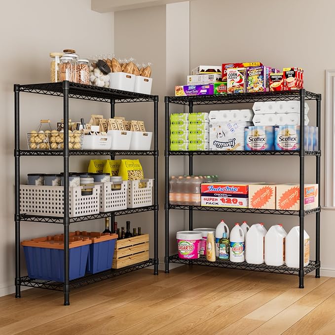 SINGAYE 4 Garage Heavy Duty Shelving Unit Kitchen Pantry Close Home Organizers - Image 9