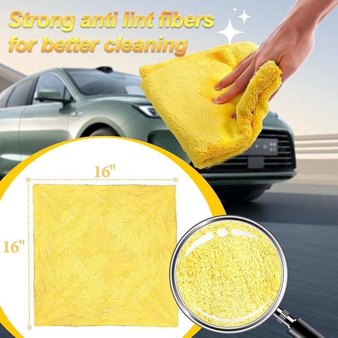 Micro Fiber Towels Car，Coral Fleece Car Wash Cleaning Towel, Scratch Free - Image 2