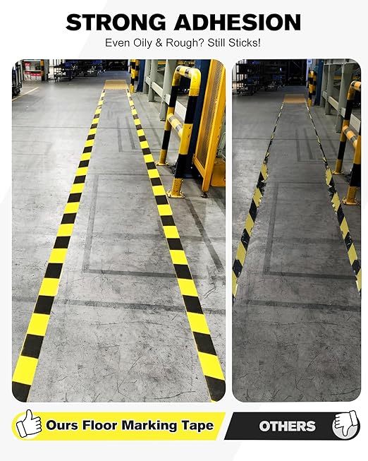 Floor Marking Tape, 2 INx108 FT Strong Adhesive Caution Tape, High Durability - Image 2