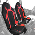 StarknightMT RZR Seat Cover with Pocket Water-Resistant Compatible with Polaris RZR (2014-2023 XP 1000/4, 2018-2022 RS1, 2017-2021 RZRXP Turbo/4), 1680D Cushion Protection, 2-4 Seater, Black & Red