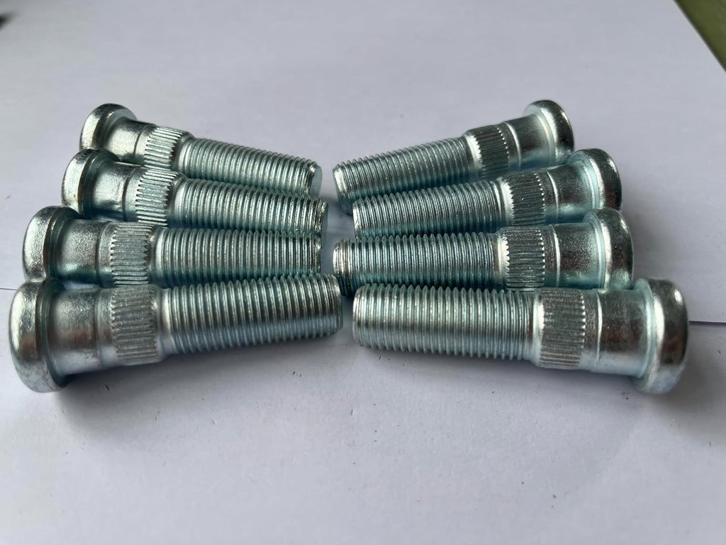 8Pcs M14*1.5 Serrated Front Wheel Lug Stud 610-332 16mm Knurl, 54.5mm Length Replacement for 1988-2000 Chevrolet GMC K2500 K3500