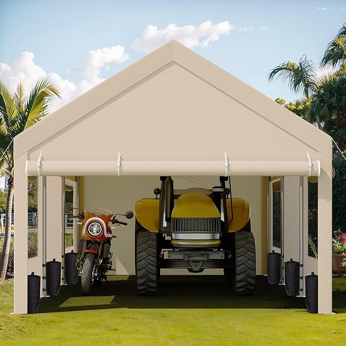 JY QAQA Carport, 10x20 FT Heavy Duty Carport - Image 7