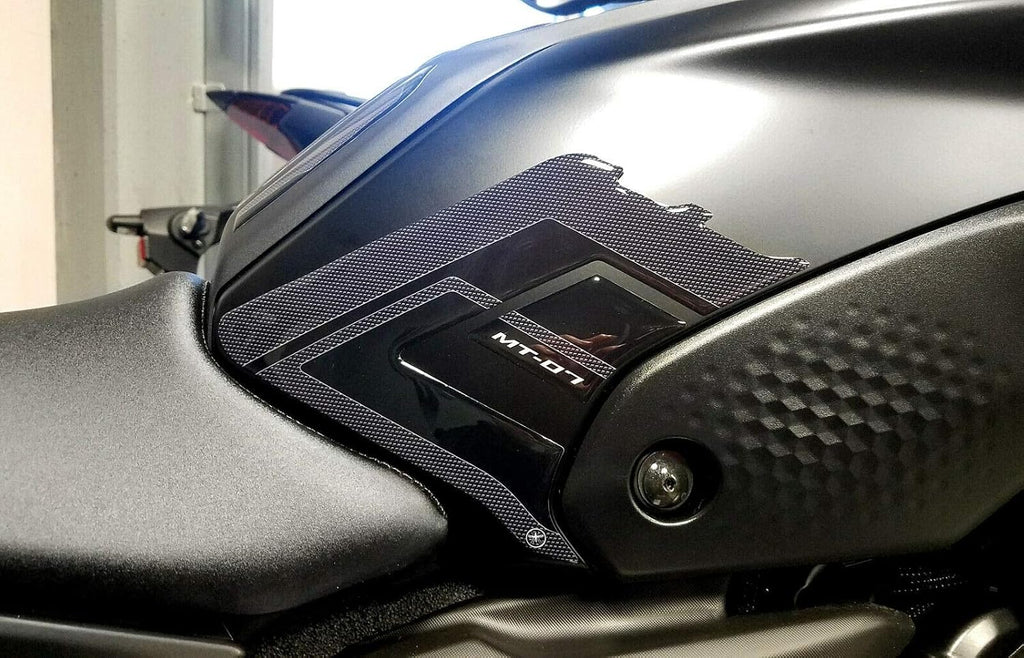 labelbike - 3D Stickers Motorcycle Fuel Tank Sides Protection and Decoration in Resin Compatible with Yamaha MT-07 from 2021-2024