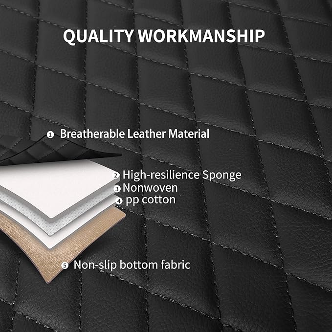Car Seat Cover, Breathable and Waterproof Leather Seat Covers, Luxury PU - Image 7