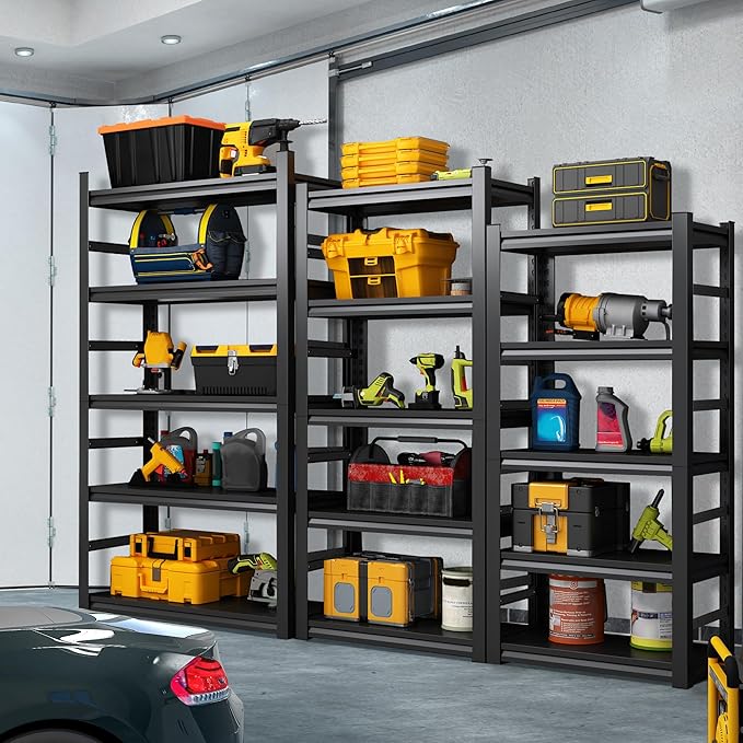 TOPKEY Metal Storage Shelf Garage Storage Shelves, Heavy Duty 5-Tier Utility - Image 2