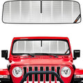 Pigenius Windshield Sun Shade for Jeep Wrangler 2018-2025; Jeep Gladiator 2020-2025. Full Coverage Rearview Mirror Shade for Ultimate Protection