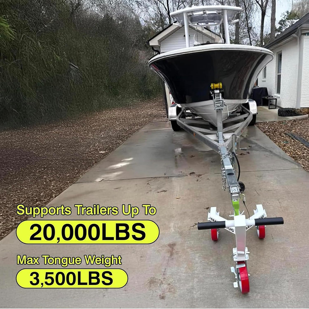 Trailer Tug - Supports up to 20,000LBS - 3,500 lb Max Tongue Weight - Mover for RV, Boat, Camper, Flatbed, Enclosed Trailers - Heavy Duty - World's Greatest Trailer Dolly