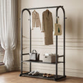 black clothing rack for hanging clothes,sturdy metal clothes, main product view