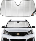 Pigenius Windshield Sun Shade for Chevrolet Traverse 2013-2017, GMC Acadia 2013-2016, Acadia Limited 2017. Reflective Aluminum Film Front Window Sunshade - BLAZBLOCK