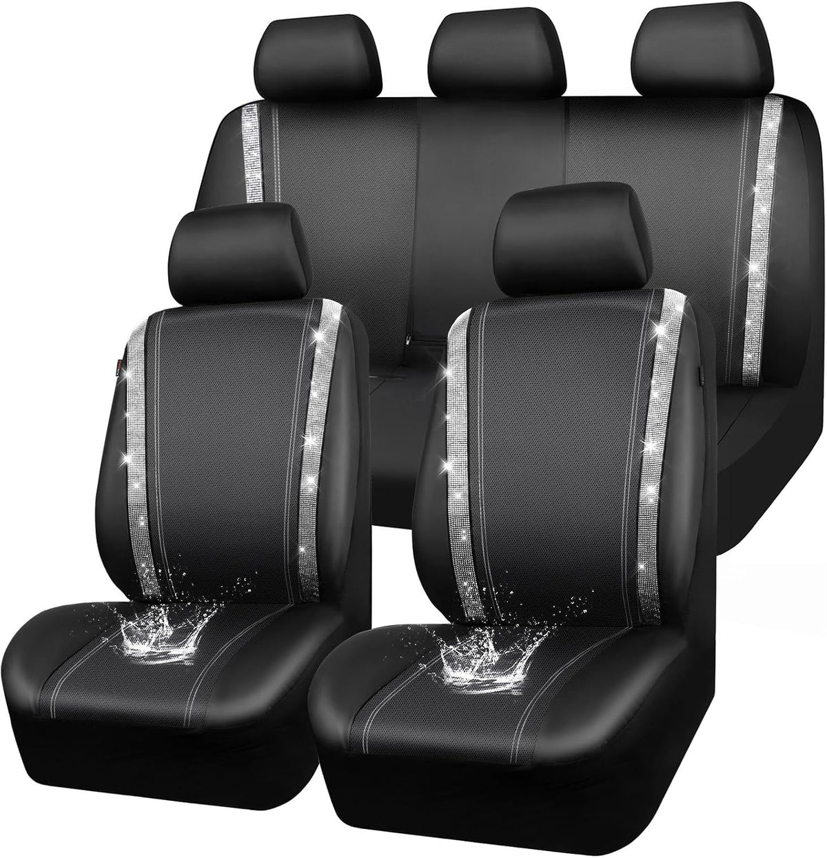 car pass bling diamond car seat covers full, main product view