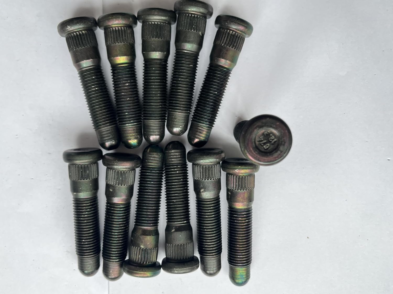 12PCS M14x1.50 Serrated Front Wheel Studs 610-674 Replacement for 2021-2025 Cadillac Escalade, Fits for 19-25 Chevrolet Silverado 1500 Colorado Suburban Tahoe, GMC Sierra Yukon Canyon