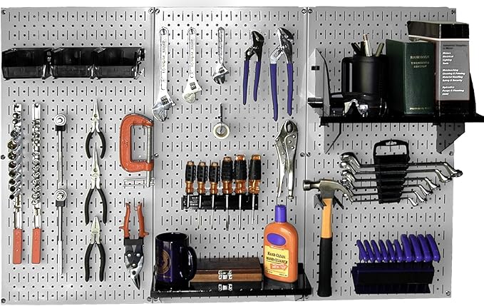 Wall Control 30-WRK-400GB Standard Workbench Metal Pegboard Tool Organizer - Image 2